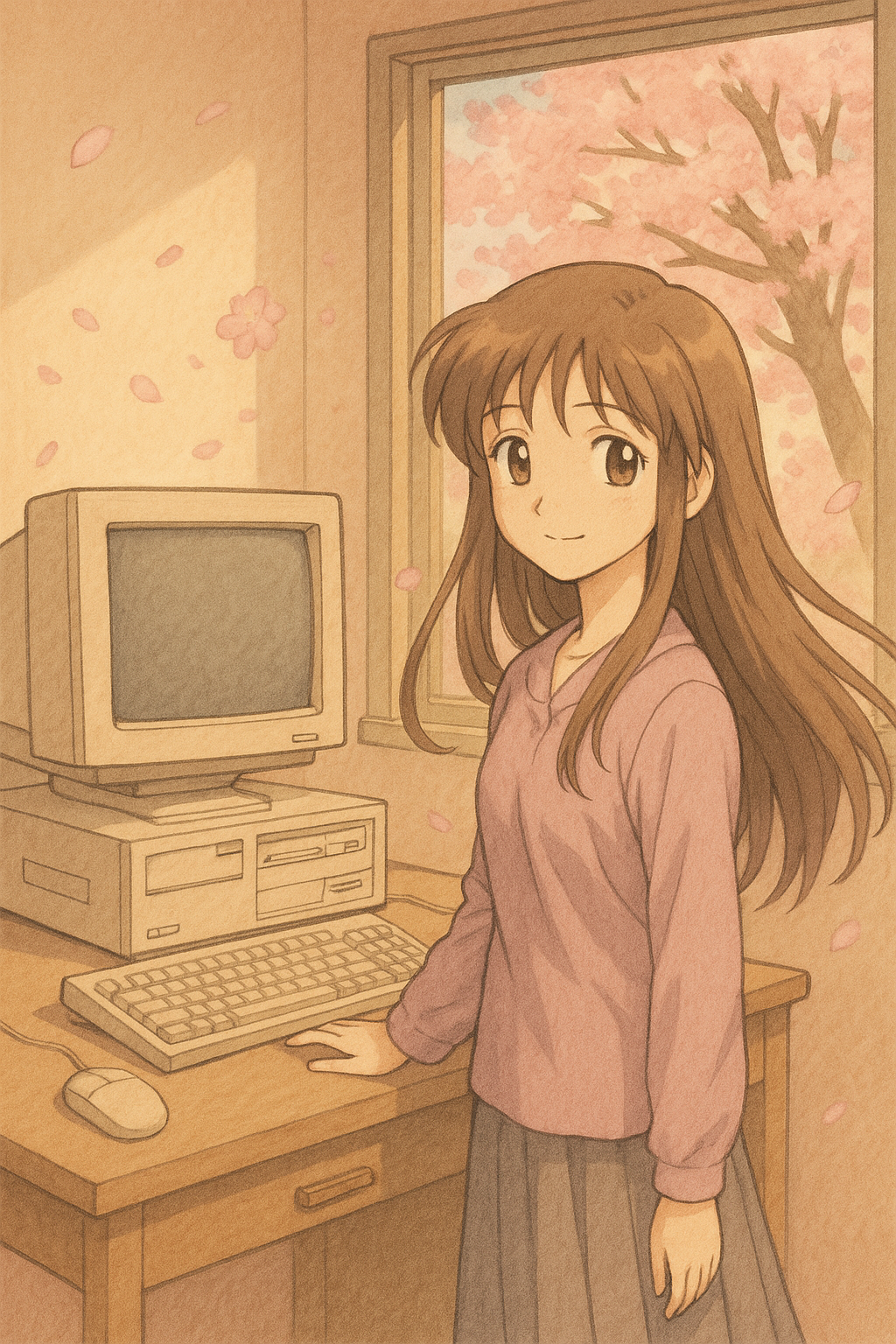 Nostalgisches Anime-Bild